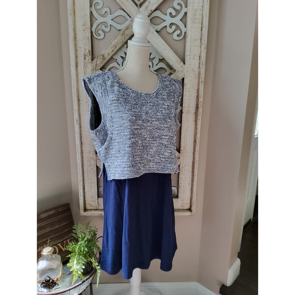 Anthropologie Daily Practice Jumpstart Twofer Mini Dress Sleeveless Skater